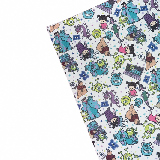MONSTERS PATTERN - printed leather